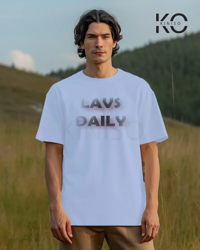 Graphic vehicle t shirt for males with LAVS DAILY Style Printed - Image 3